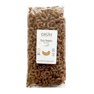 Pasta Organica Integral Coditos x 500 gr (Grun)