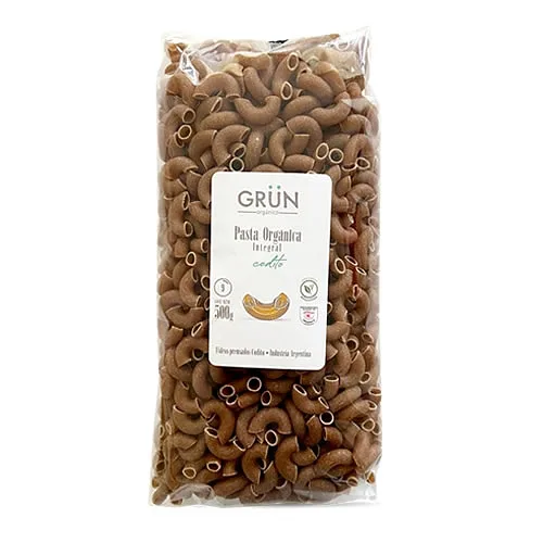Pasta Organica Integral Coditos x 500 gr (Grun)