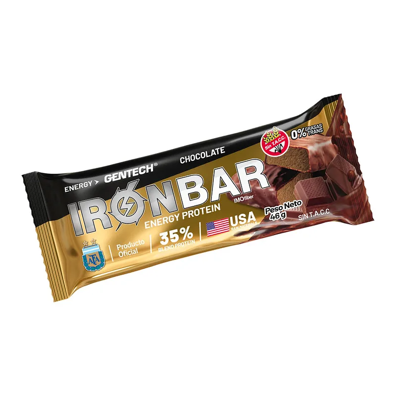 Iron Bar Sabor Chocolate x 46 gr x 20 u (Gentech)
