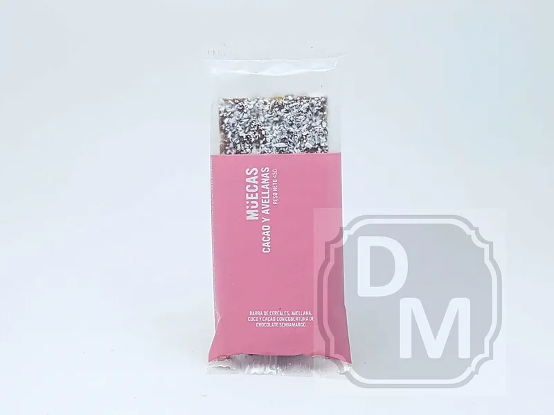 Barras de Cacao Avellanas y Coco x 45 gr (Muecas)