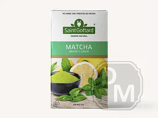 Te Matcha Menta y Limon x 20 u (Saint Gottard)