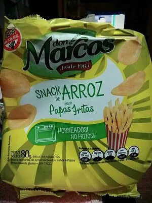 Snack de Arroz Papas Fritas x 80 gr