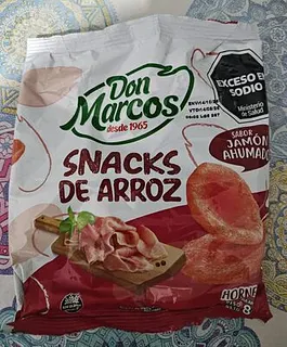 Snack de Arroz Jamon Ahumado x 80 gr