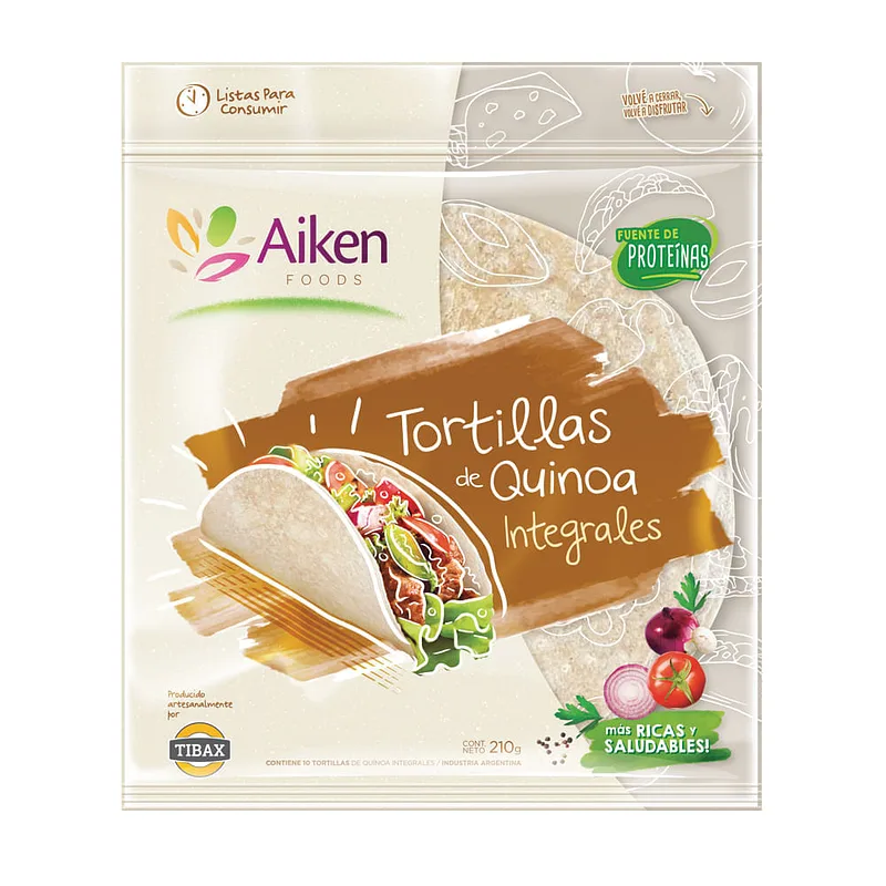 Tortillas de Quinoa Integrales x 210 gr (Aiken)
