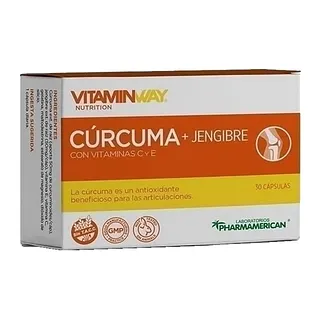 Curcuma + Jengibre x 30 cap (Vitaminway)