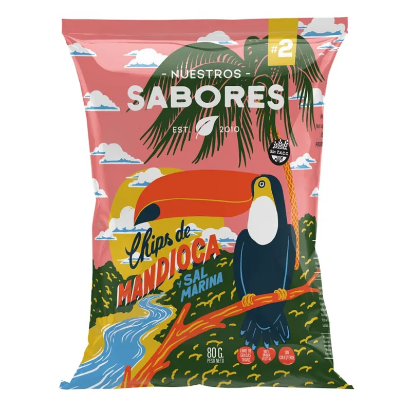 Chips de Mandioca con Sal Marina x 80 gr (Nuestros Sabores)