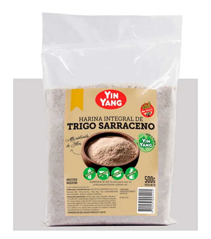 Harina Integral de Trigo Sarraceno x 500 gr (Yin Yang)