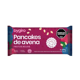 Pancakes de Avena con Frutos Rojos x 4 u (Bygiro)