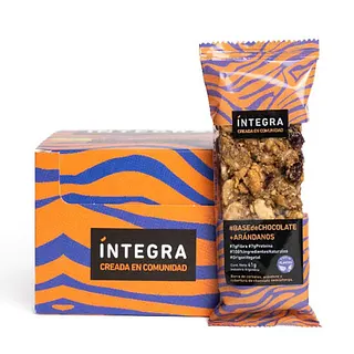 Barritas Base de Chocolate + Arandanos x 41 gr x 10 u (Integra)