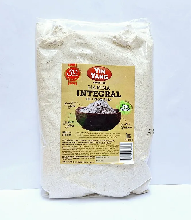 Harina Integral Fina x 1 kg x 10 u (Yin Yang)