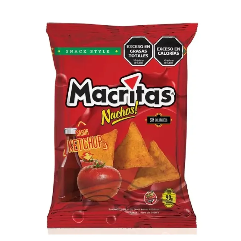 Nachos Sabor Ketchup x 90 gr (Macritas)