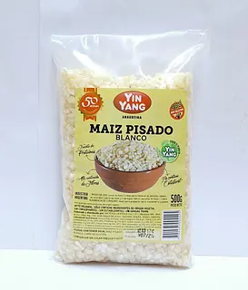 Maiz Pisado Blanco x 500 gr x 10 u (Yin Yang)