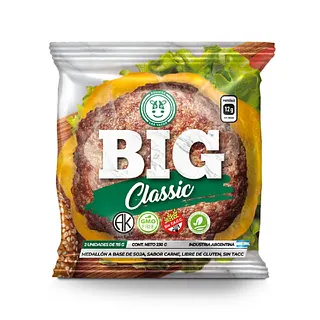Hamburguesa Big Classic x 2 u x 230 gr (Felices Las Vacas)