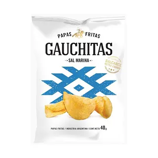 Papas Fritas con Sal Marina x 40 gr (Gauchitas)