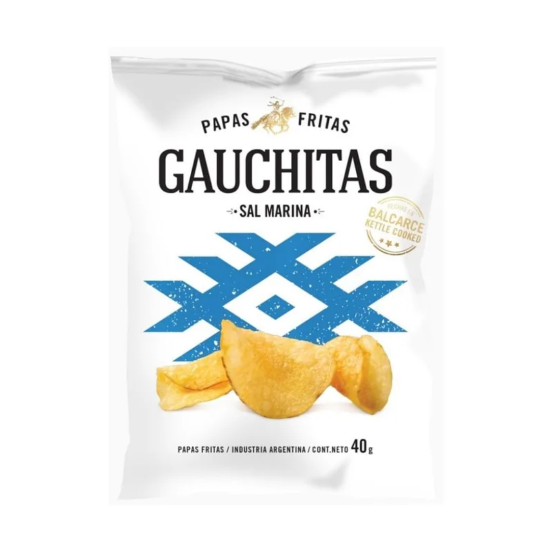 Papas Fritas con Sal Marina x 40 gr (Gauchitas)