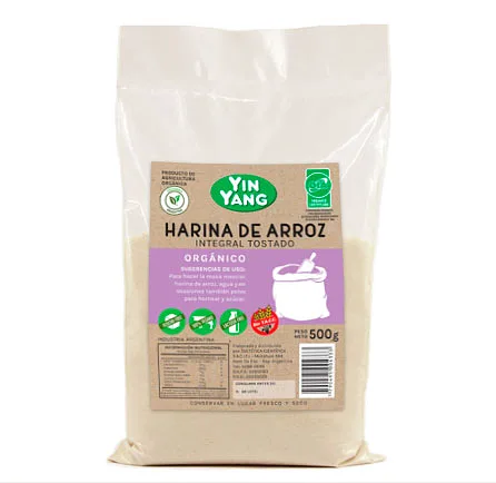 Harina de Arroz Int. Tost. Org. x 500 gr (Yin Yang)