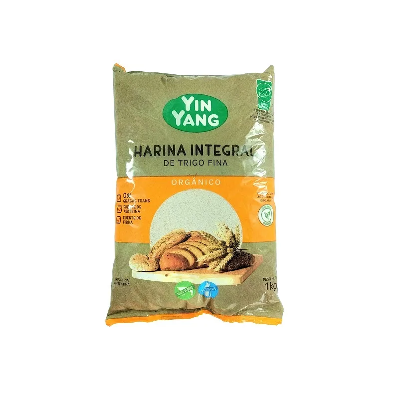 Harina Integral de Trigo Fina Organica x 1 kg (Yin Yang)