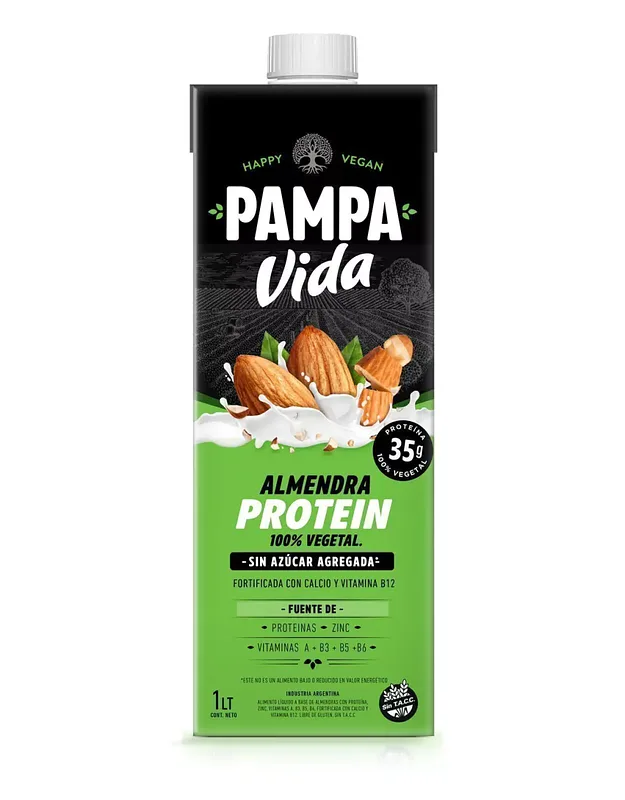 Leche de Almendras Protein x 1 lt x 8 u (Pampa Vida)