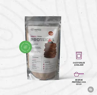 Premezcla para Pancakes Proteicos Sabor Vainilla con Harina de Avena x 450 gr (Vento Fit)