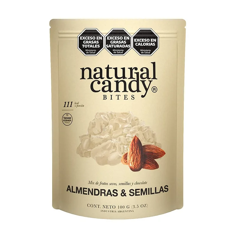 Almendras y Semillas Banadas en Chocolate Blanco Natural Candy x 100 gr (Natural Candy)