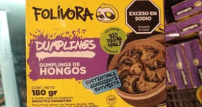 Dumplings de Hongos x 180 gr (Folivora)