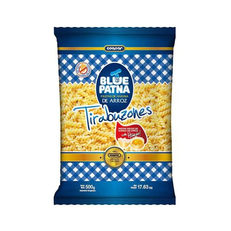 Fideos de Arroz Tirabuzones x 500 gr (Blue Patna)