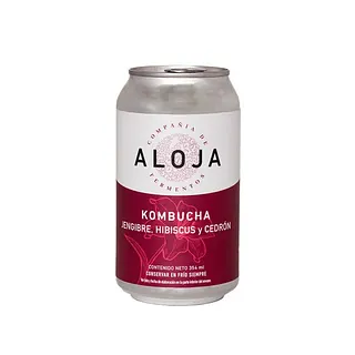 Kombucha de Jengibre, Hibiscus y Cedron x 354 ml (Aloja)