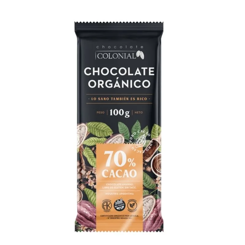 Chocolate Organico 60% Cacao x 100 gr (Colonial)