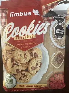 Cookies Integrales de Datiles Cranberries y Avena (Limbus)