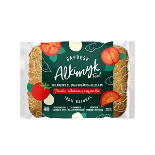 Milanesa de Soja Rellena de Caprese x 460 gr (Alkimyk Food)