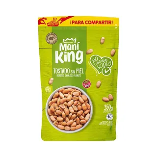 Mani Tostado sin Piel x 350 gr (Mani King)