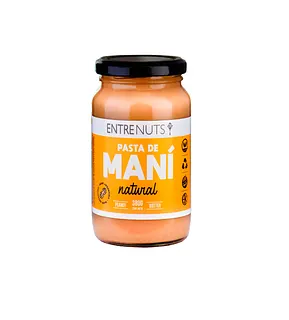 Pasta de Mani Natural sin Azucar x 370 gr (Entrenuts)