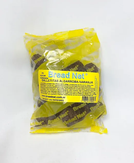 Galletitas de Algarroba y Naranja x 200 gr (Bread Net)