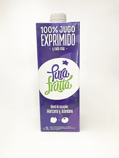 Jugo 100% Exprimido sabor Manzana y Arandanos x 1 lt (Pura Frutta)