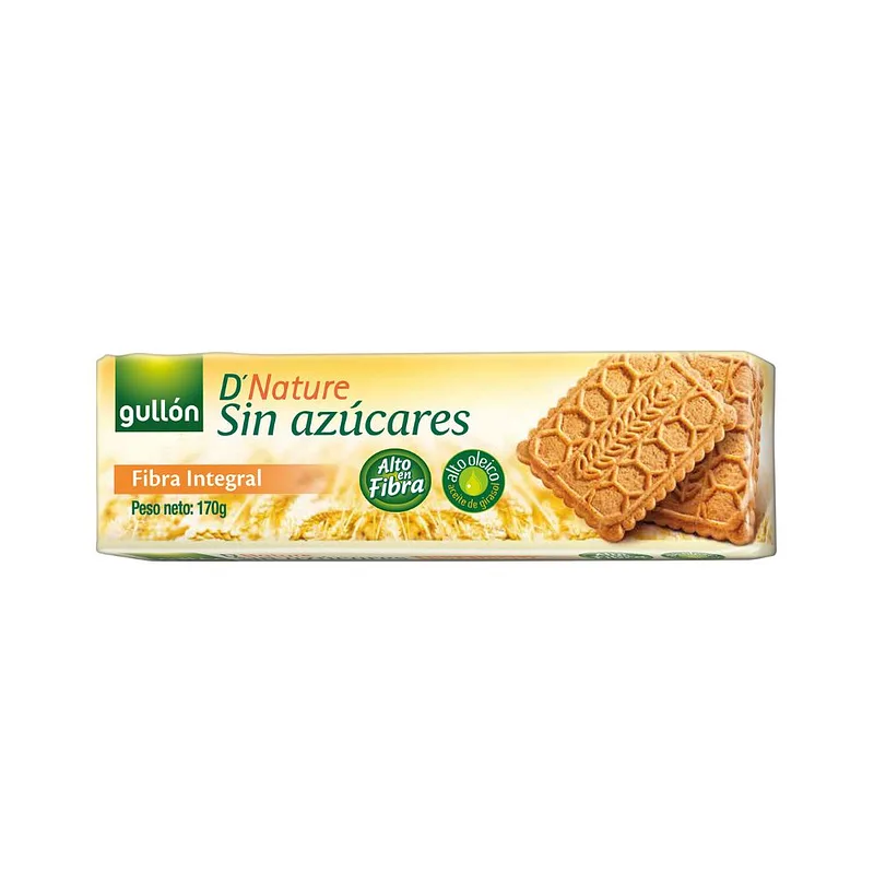 Galletita de Fibra Integral Sin Azucar x 170 gr (Gullon)
