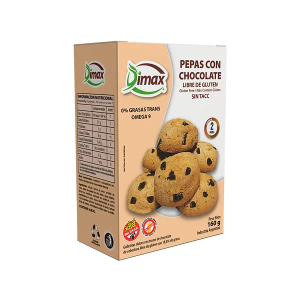 Pepas con Chocolate x 200 gr (Dimax)