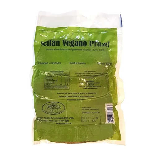 Seitan Vegano x 350 gr - 4 fetas (Prasat)