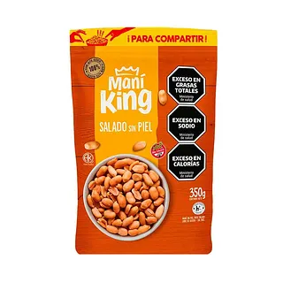 Mani Salado sin Piel x 350 gr (Mani King)