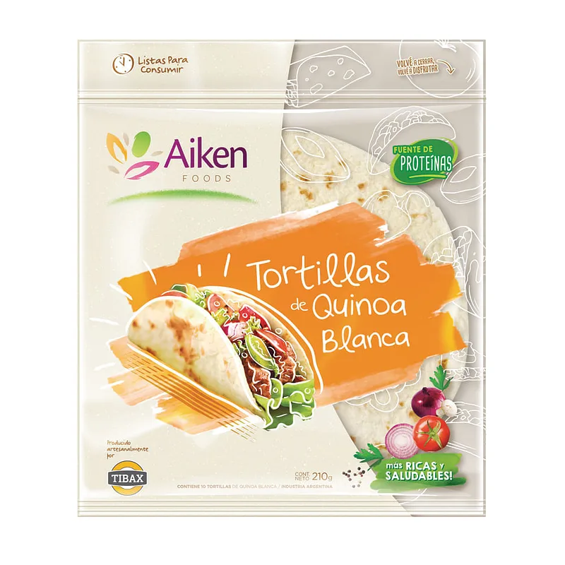 Tortillas de Quinoa Blanca x 210 gr (Aiken)