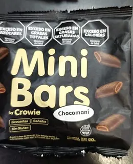 Mini Barras de Chocolate y Mani x 50 gr (Crowie)