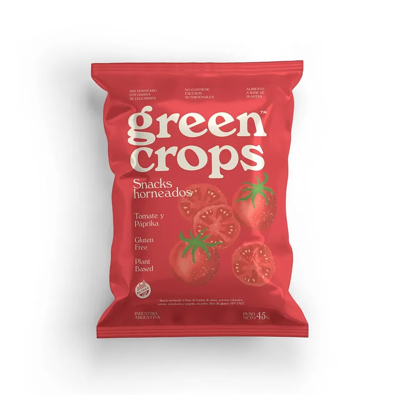 Snacks Horneados Tomate y Paprika x 45 gr (Green Crops)