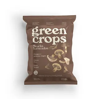 Snacks Horneados Hongos y Pimienta Negra x 45 gr (Green Crops)