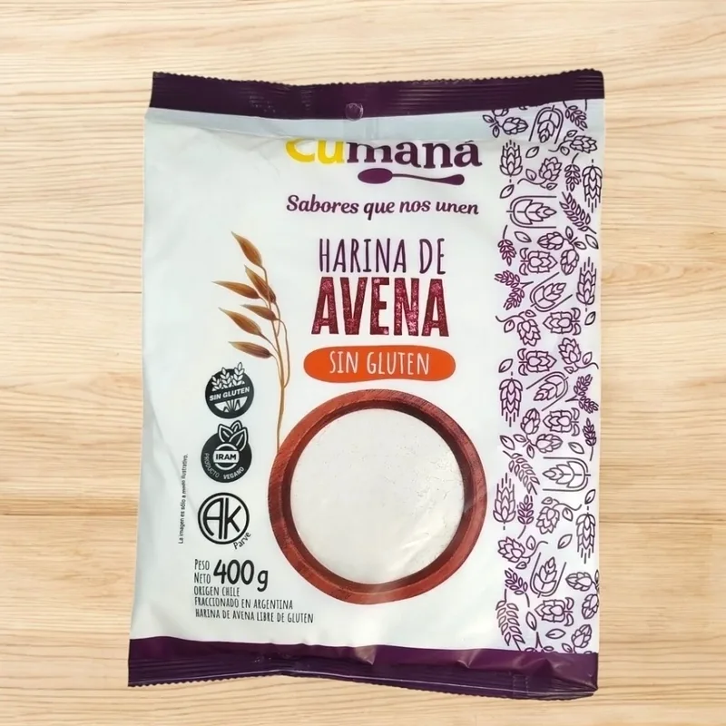 Harina de Avena Sin Gluten x 400 gr (Cumana)