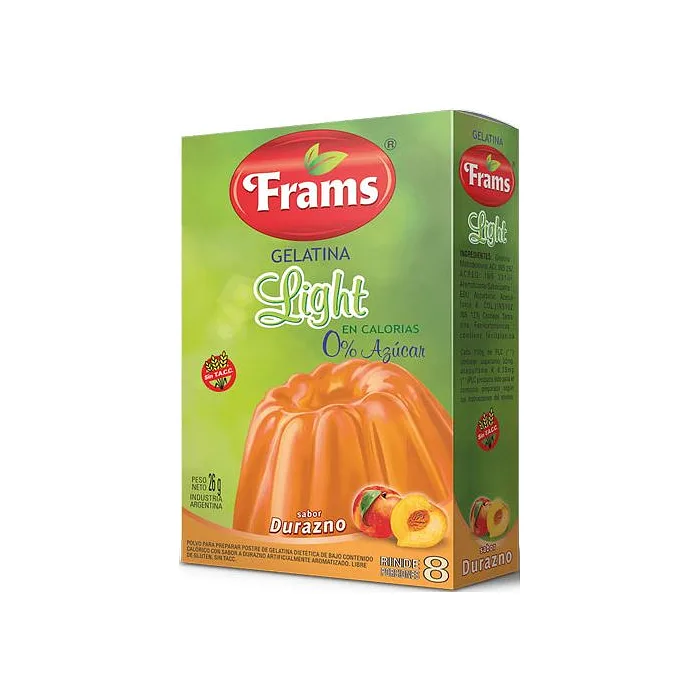 Gelatina Light Durazno x 26 gr (Frams)