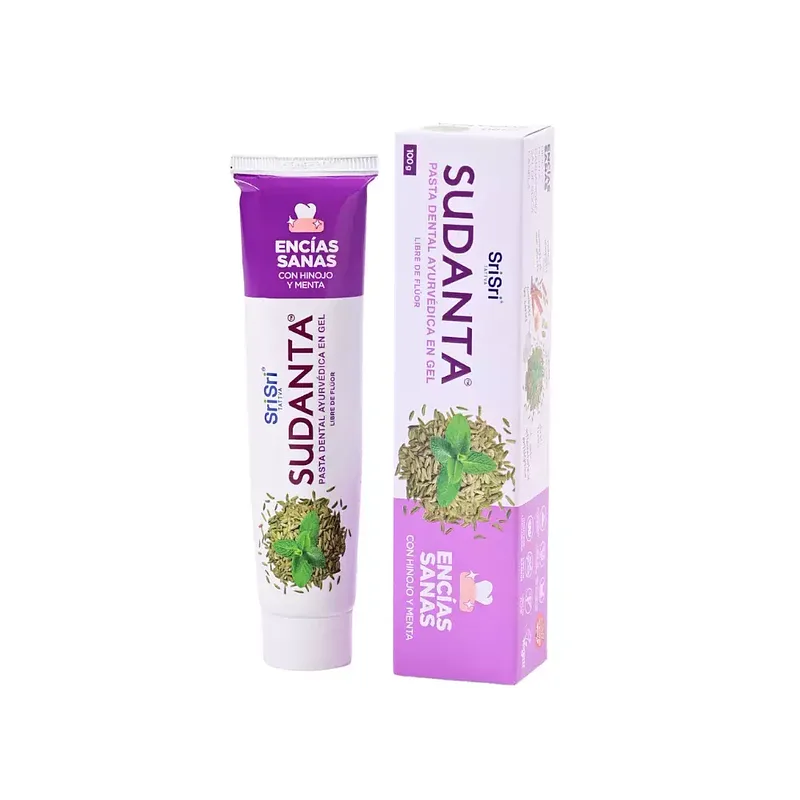 Sudanta Half Pasta Dental Ayurvedica en Gel Encias Sanas x 100 gr (Sri Sri)