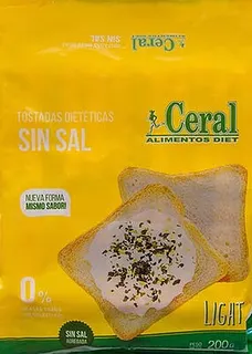 Tostadas Diet Sin Sal x 200 gr (Ceral)