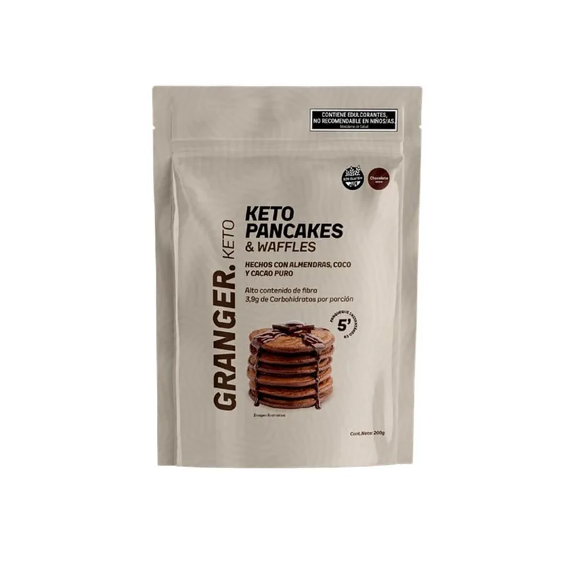 Pancakes Keto y Waffles GRANGER Sabor Chocolate x 200 gr (Granger)