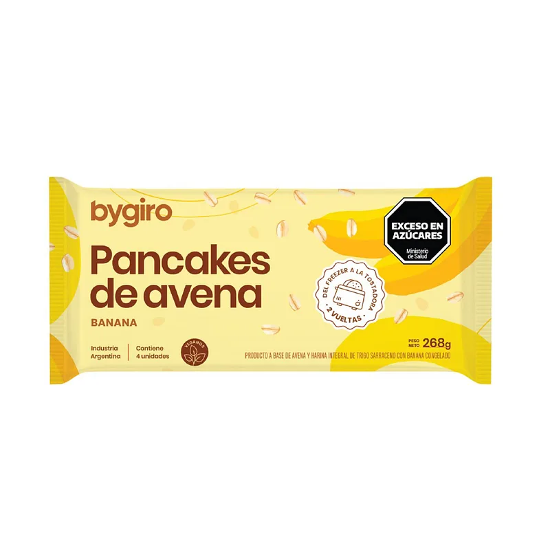 Pancakes de Avena Sabor Banana x 6 u (Bygiro)