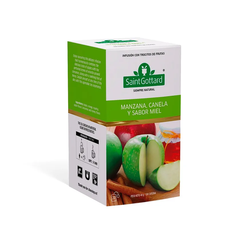 Te Manzana Canela y Sabor Miel x 20 u (Saint Gottard)