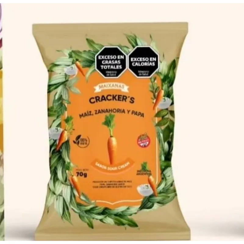 Crackers Maiz Zanahoria y Papa Sabor Sour Cream x 70 gr (Maixanas)